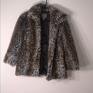 Faux faux leopard jacket